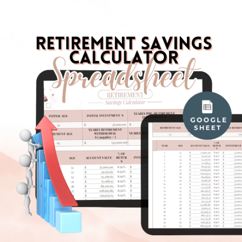 Retirement Calculator Google Sheets Template Savings Spreadsheet Retirement Planning Spreadsheet Template Couples Retire Early Best Ultimate