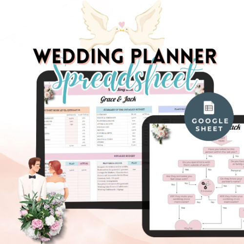 Wedding Guest List Spreadsheet Google Sheets Special Day Budget Spreadsheet Checklist Wedding Guest List Budget PlanTimeline Invitations