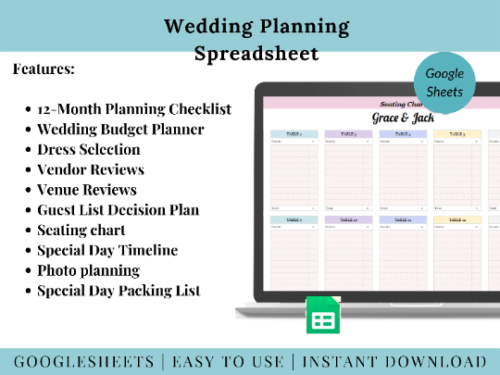 Wedding Guest List Spreadsheet Google Sheets Special Day Budget Spreadsheet Checklist Wedding Guest List Budget PlanTimeline Invitations